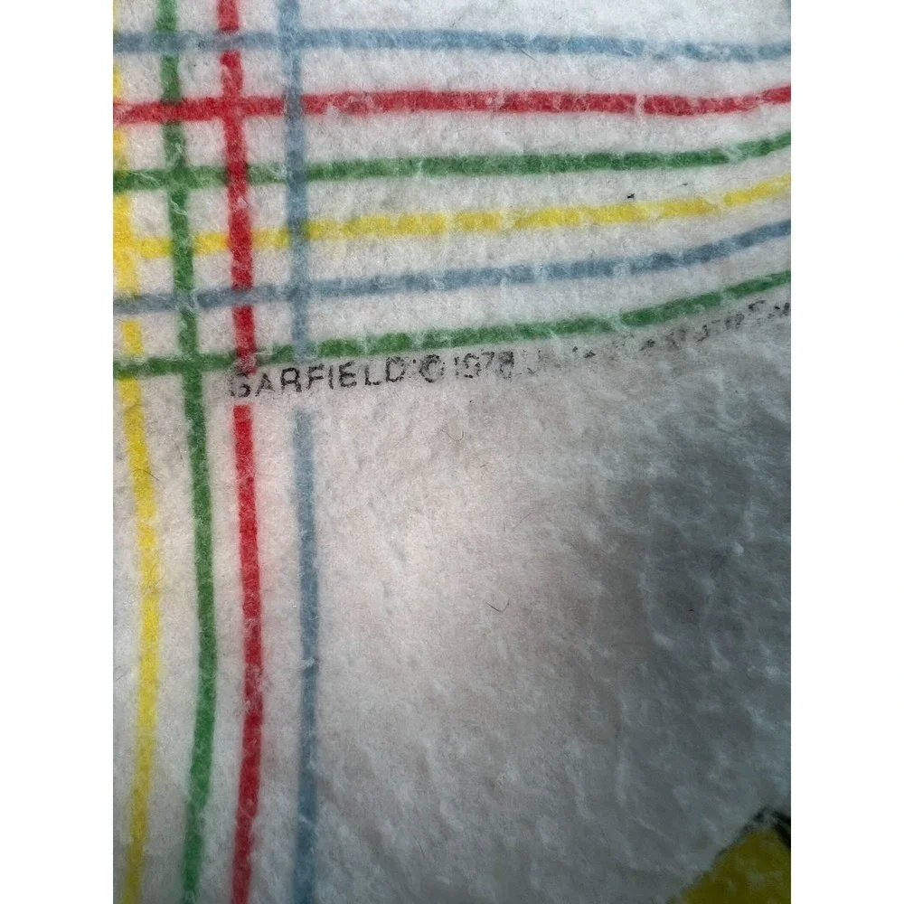 VTG‎ Garfield Blanket Multicolor Twin Size 1978 See pics